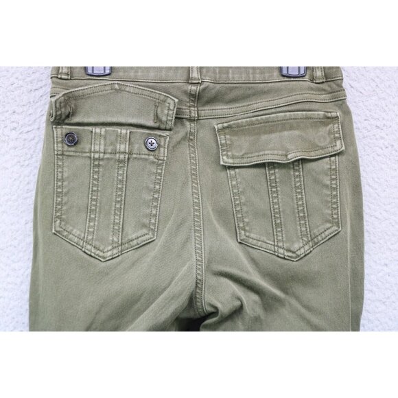 Spanx Olive Green Skinny Pull-On Jeans-Size Small/Petite-Pockets - Picture 9 of 10